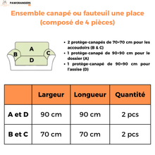 Charger l'image dans la galerie, Protège-canapé en chevron 100 % imperméable — pas juste déperlant : étanche, anti-griffes, anti-poils et anti-taches.