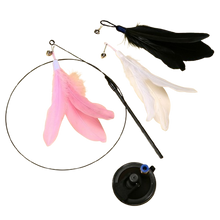 Charger l'image dans la galerie, Jouet Plume pour Chat avec Clochette et ventouse forte