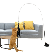 Charger l'image dans la galerie, Jouet Plume pour Chat avec Clochette et ventouse forte