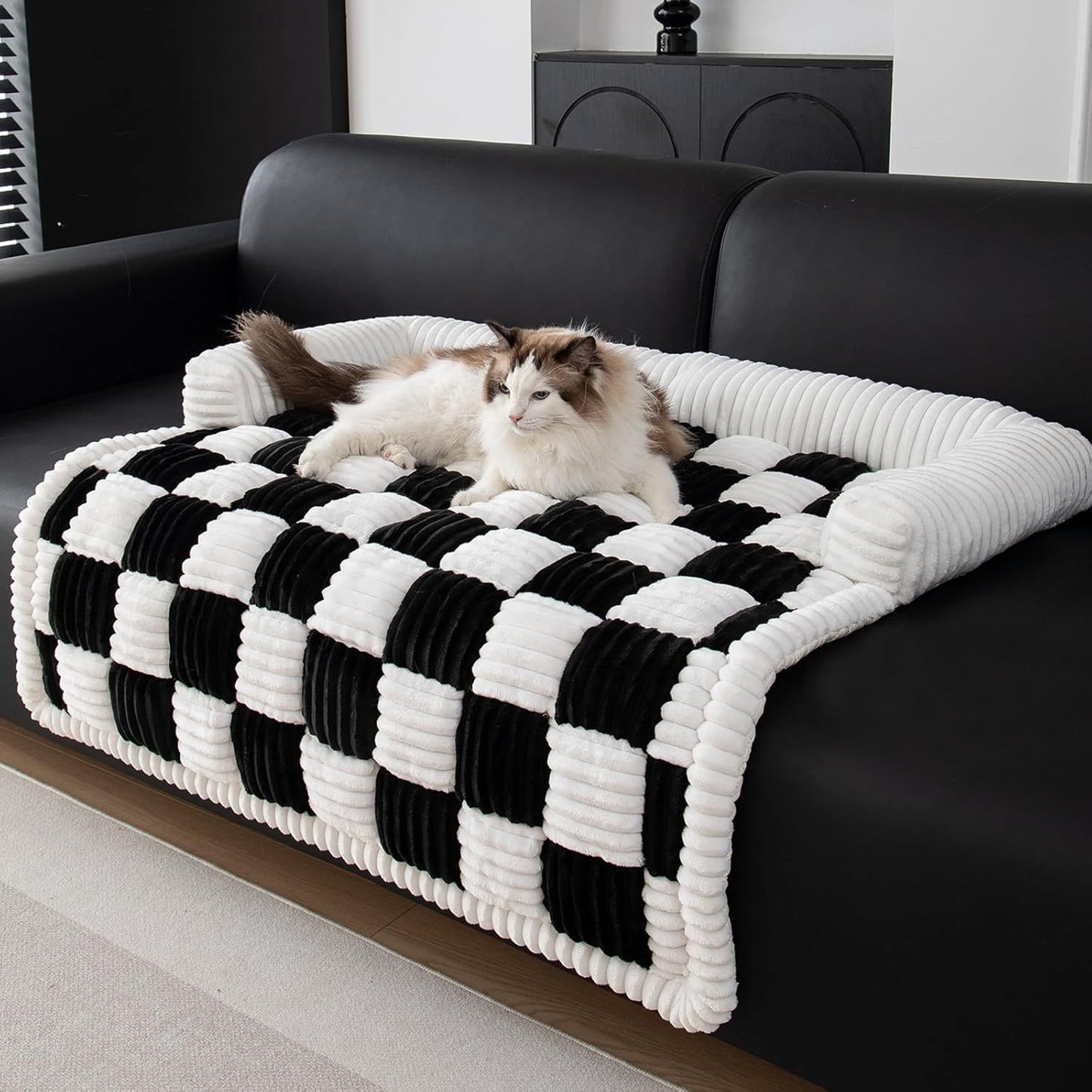 Cozy Premium Pet Mat and Furniture Protector – Classic Plaid Design