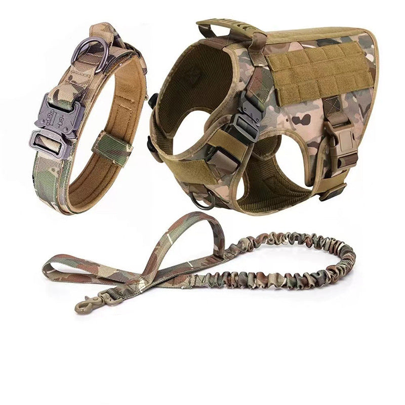 All-in-One Military Dog Harness Set: Ideal for Training & Walking Large Breeds like German Shepherds & Malinois