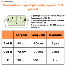 Charger l&#39;image dans la galerie, Protège-canapé en chevron 100 % imperméable — pas juste déperlant : étanche, anti-griffes, anti-poils et anti-taches.
