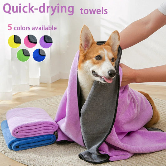 Quick-Dry Ultra-Absorbent Pet Towel - Essential for Every Pet Owner