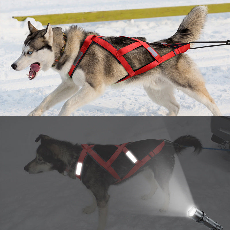 Waterproof Reflective Harness for Large Dogs - Ideal for Alaska Sledding