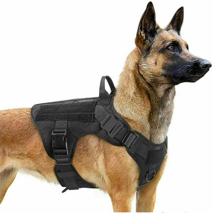 All-in-One Military Dog Harness Set: Ideal for Training & Walking Large Breeds like German Shepherds & Malinois