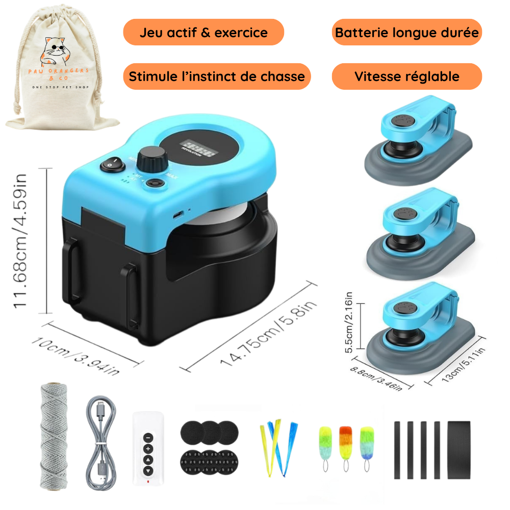 Jouet interactif télécommandé pour chats – parfait pour les chats en surpoids ou peu actifs -– idée cadeau Noël 🎁