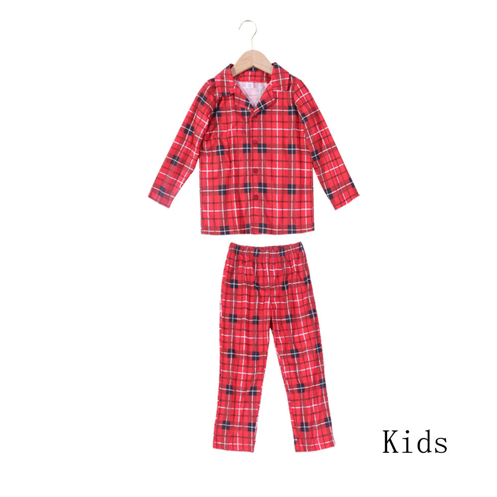 Christmas plaid cotton Pajamas For The Whole Family