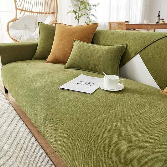 Premium Herringbone Chenille Sofa Covers - Waterproof & Pet-Friendly