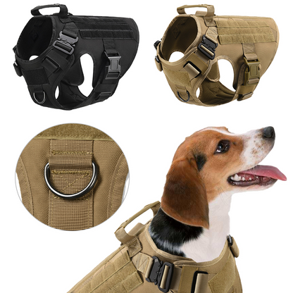 All-in-One Military Dog Harness Set: Ideal for Training & Walking Large Breeds like German Shepherds & Malinois