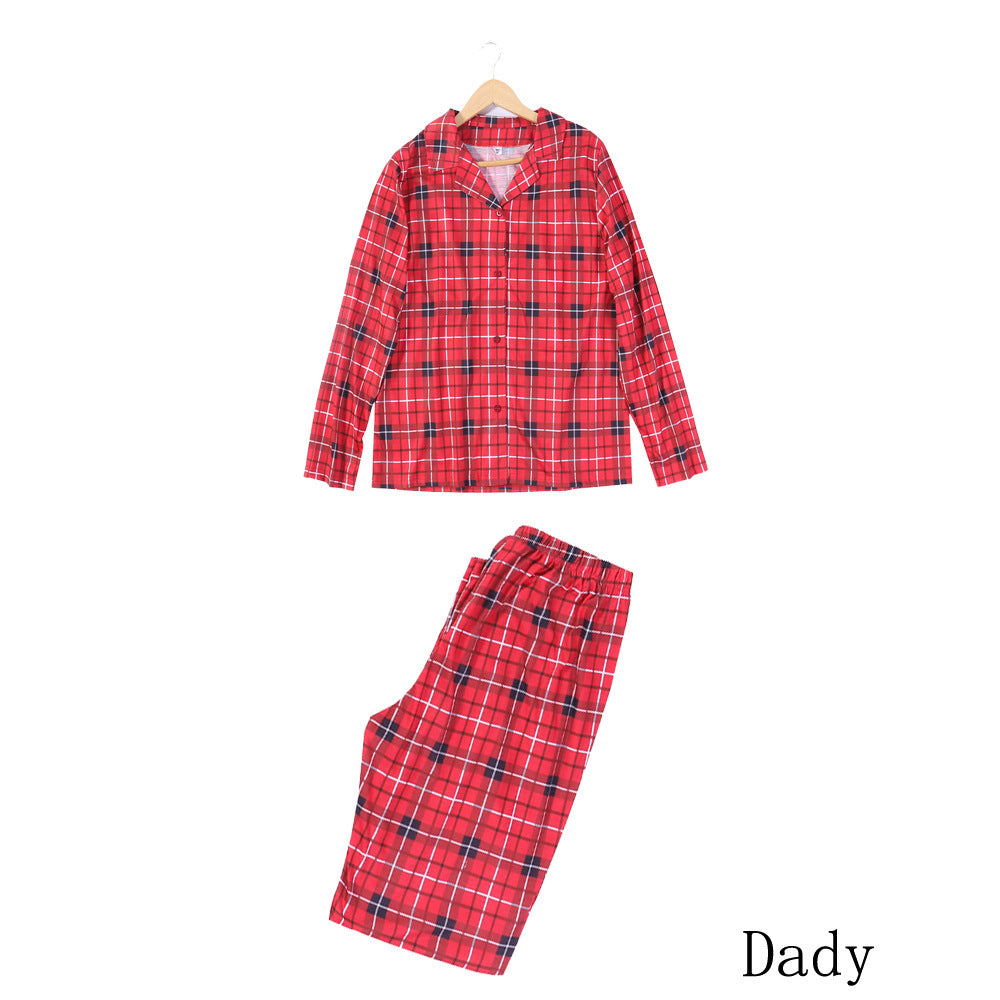 Christmas plaid cotton Pajamas For The Whole Family