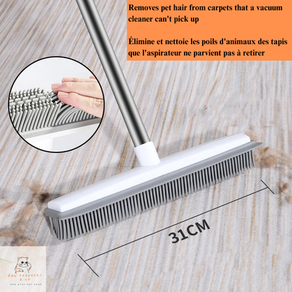 Pro Pet Hair Removal 2-in-1 Broom with Integrated Squeegee