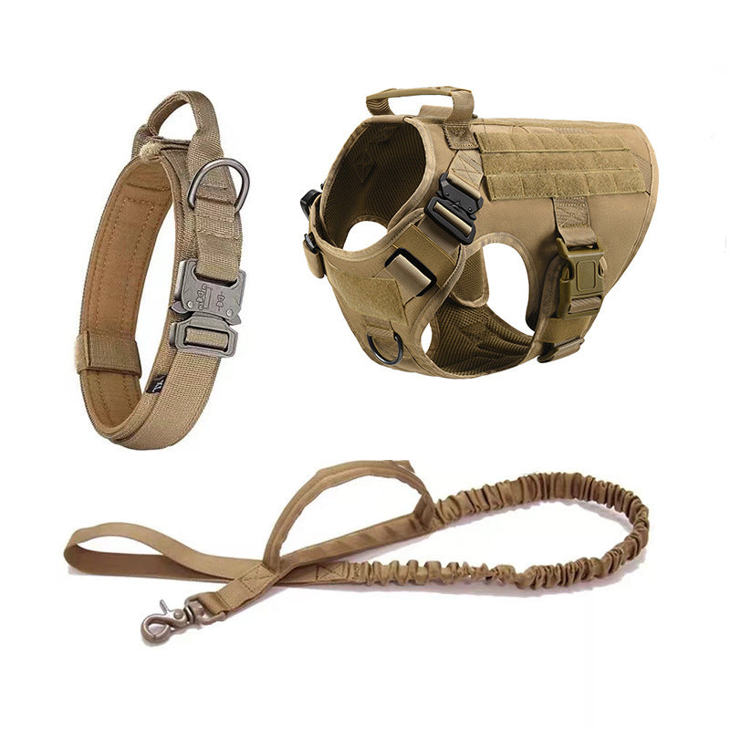 All-in-One Military Dog Harness Set: Ideal for Training & Walking Large Breeds like German Shepherds & Malinois