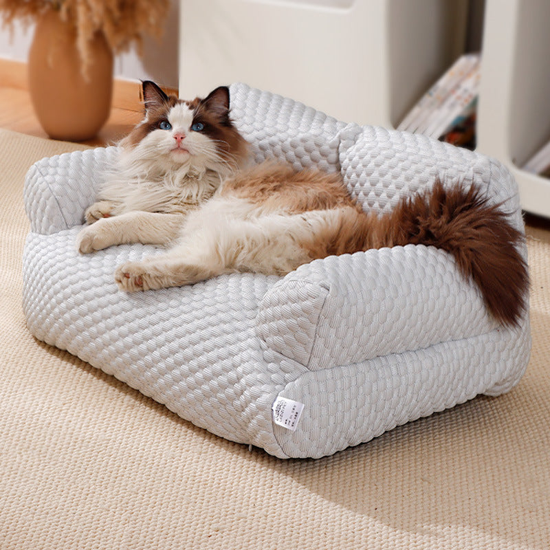 Orthopedic and breathable Cooling Pet Bed (Ice silk and high-quality pearl cotton)