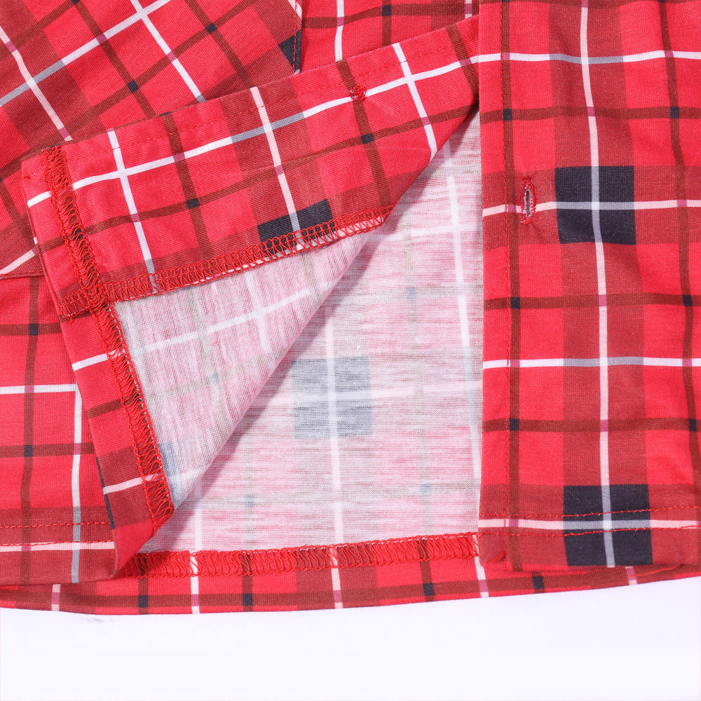 Christmas plaid cotton Pajamas For The Whole Family