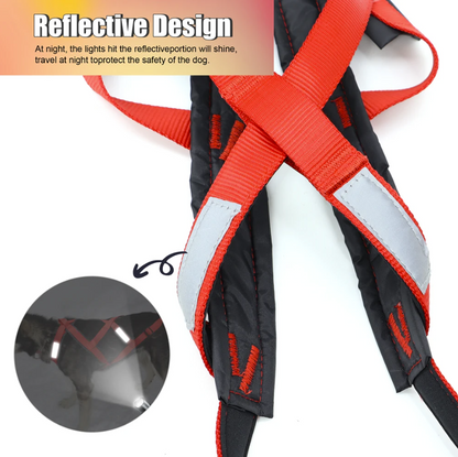 Waterproof Reflective Harness for Large Dogs - Ideal for Alaska Sledding