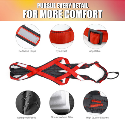 Waterproof Reflective Harness for Large Dogs - Ideal for Alaska Sledding