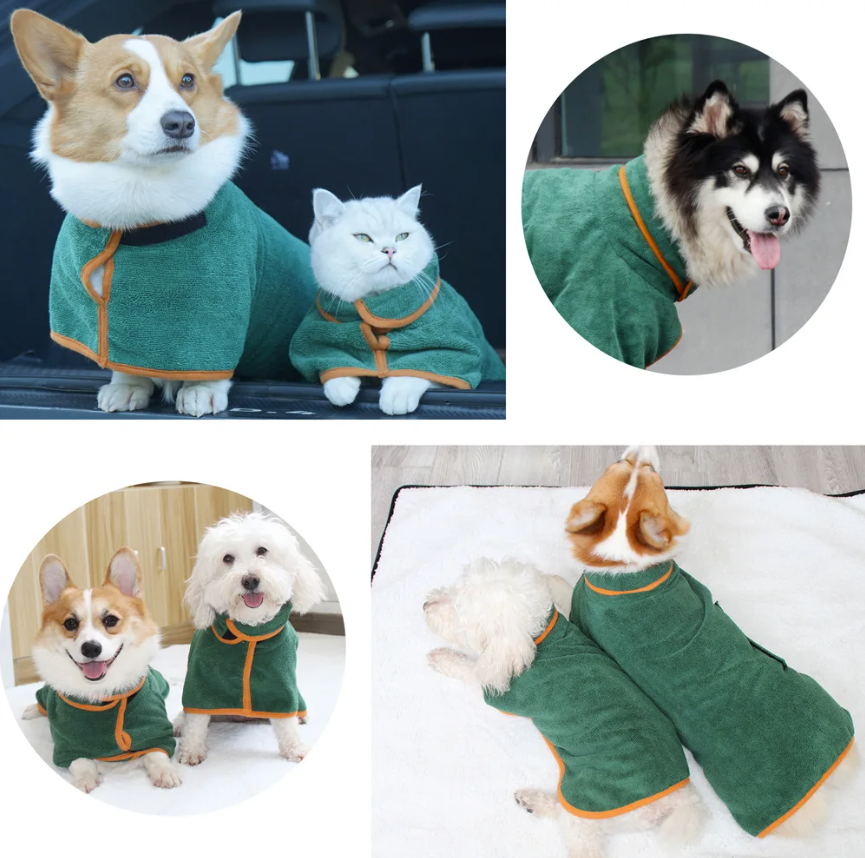 Super Absorbent Pet Bathrobe Towel :The Ultimate Post-Bath Comfort