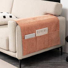 Charger l&#39;image dans la galerie, Protège-accoudoir en chenille avec poches de rangement
