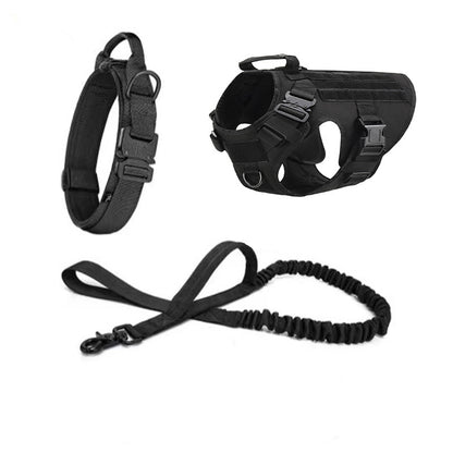 All-in-One Military Dog Harness Set: Ideal for Training & Walking Large Breeds like German Shepherds & Malinois