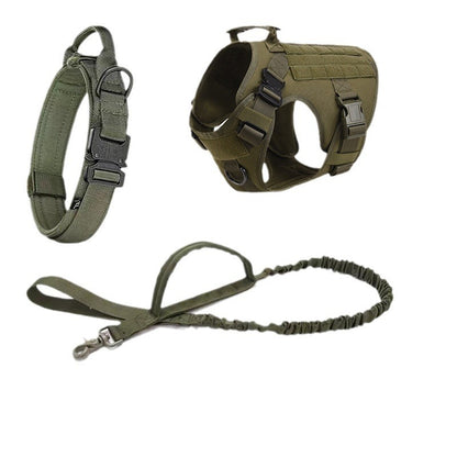 All-in-One Military Dog Harness Set: Ideal for Training & Walking Large Breeds like German Shepherds & Malinois