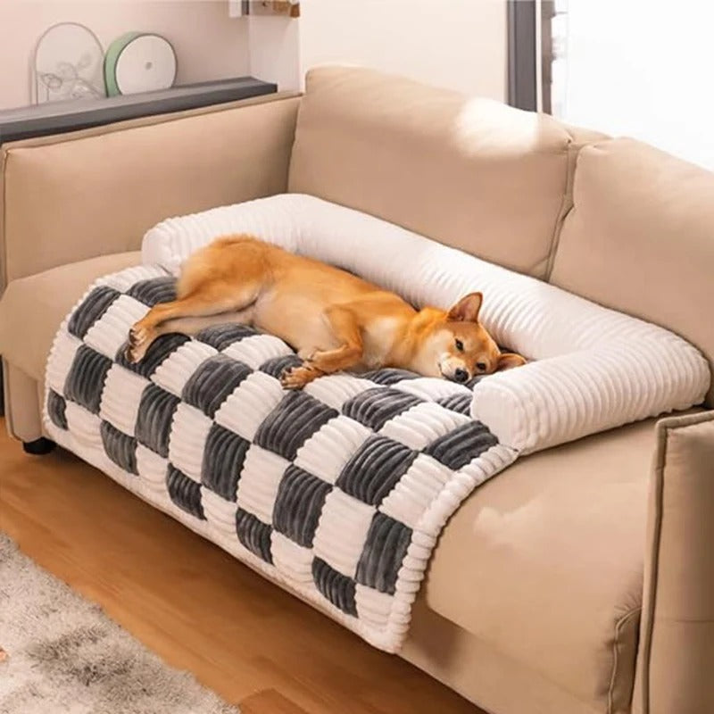 Cozy Premium Pet Mat and Furniture Protector – Classic Plaid Design