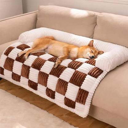 Cozy Premium Pet Mat and Furniture Protector – Classic Plaid Design